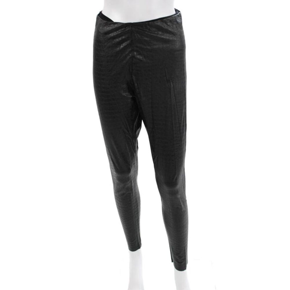 Commando Womens Ankle Jegging Black Animal Print Biker Size L